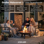 Firewood Rack | Weather-Resistant Galvanized Steel | Adjustable Feet