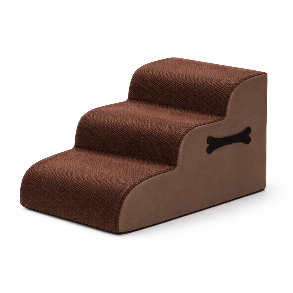 Dog Stairs | Gentle Ramp & Non-Slip Plush Surface | Modular Design