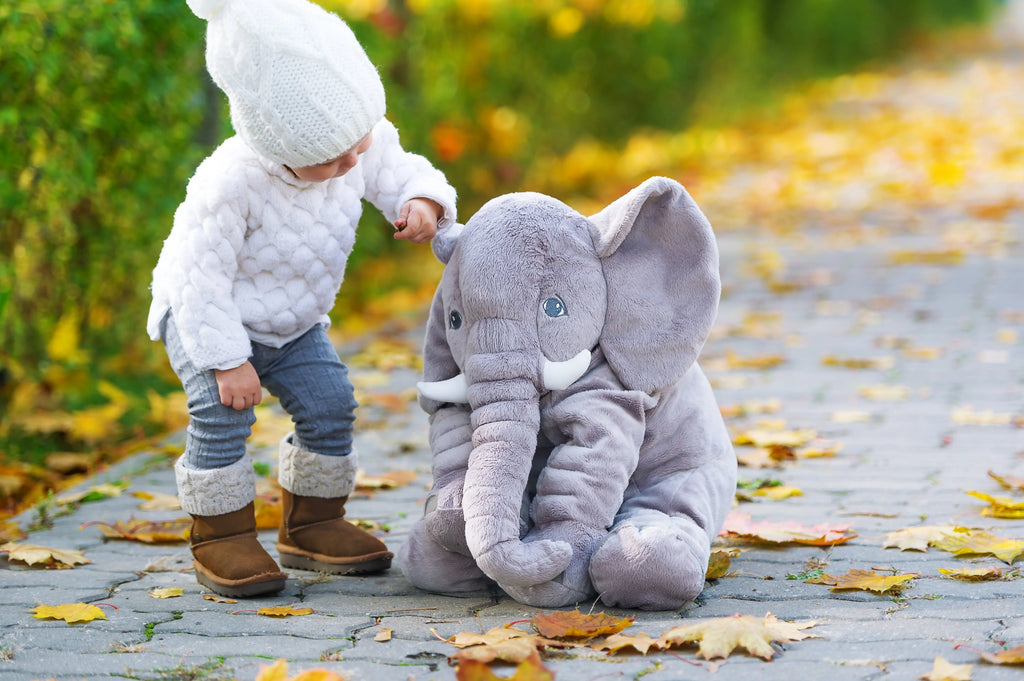 Plush Elephant Cushion | Super-Soft & PP Cotton | 40 & 60 cm