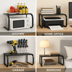 Kitchen Shelf | 2-Tier No-Drill Countertop Organizer | Holds Up to 25 kg