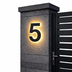 House Number Sign | Warm White LED Backlighting & IP68 Waterproof
