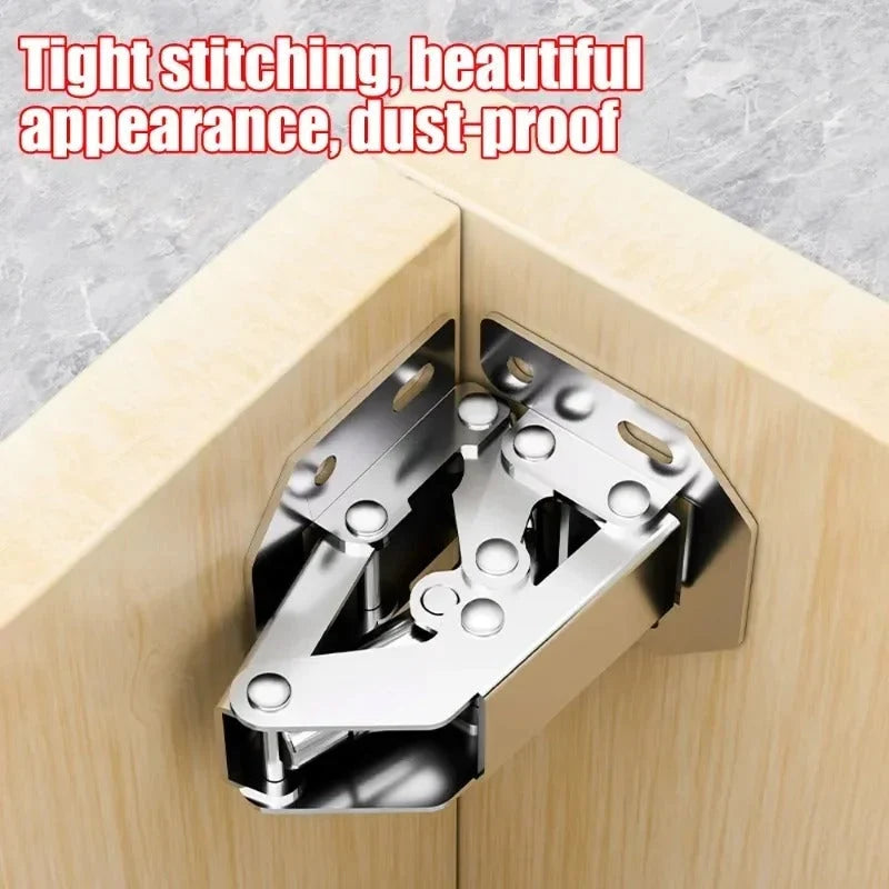 Cabinet Hinges | Hydraulic Soft-Close & Nickel-Plated Steel For Frameless Doors | Pack of 10