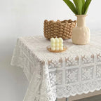 Tablecloth | Embroidered Floral Lace | Polyester Fabric
