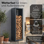 Firewood Rack | Weather-Resistant Galvanized Steel | Adjustable Feet
