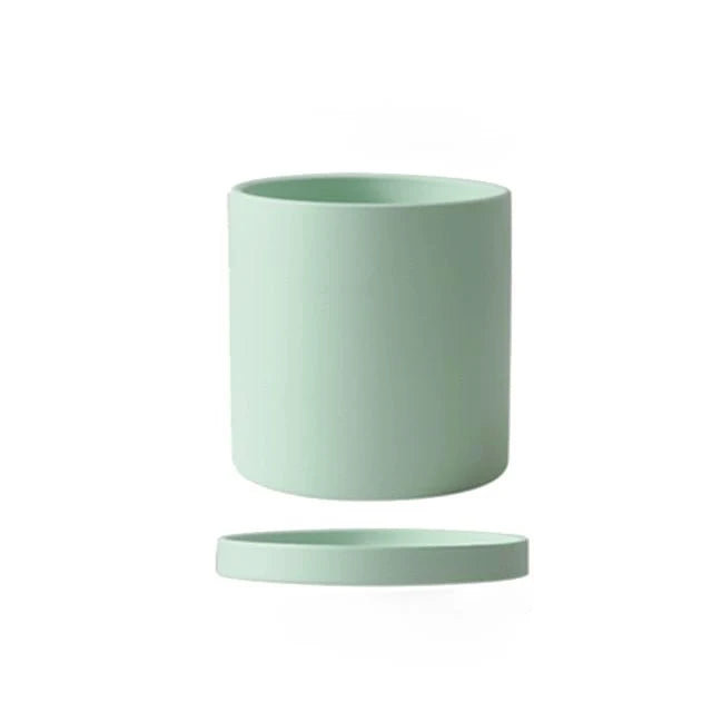 Plant Pot | Matte Glazed Ceramic, Matching Saucer & Drainage Hole