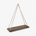 Hanging Wall Shelf | Rope-Supported & Wooden