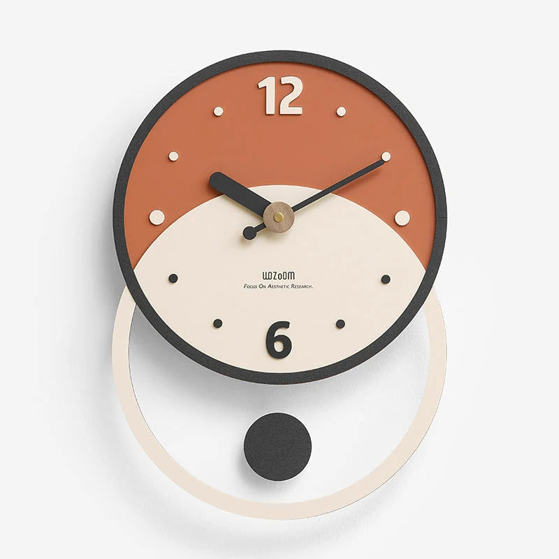 Wall Clock | Walnut & Acrylic Silent Sweep | 28 x 40 cm