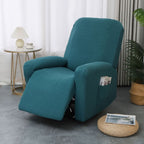 Recliner Cover | Stretch Fabric & Side Pocket | 4-Piece Set