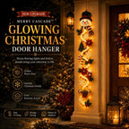 Christmas Door Hanger | Cordless Warm White Lights | 70 Cm