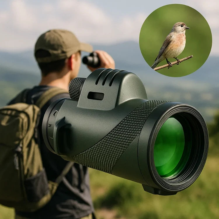 Monocular | Ultra-Zoom & Multi-Coated HD Glass | Smartphone Mount