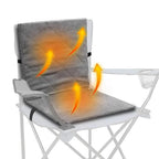 Heated Seat Cushion | USB-Powered Adjustable Heat & Backrest | Foldable Portable Design