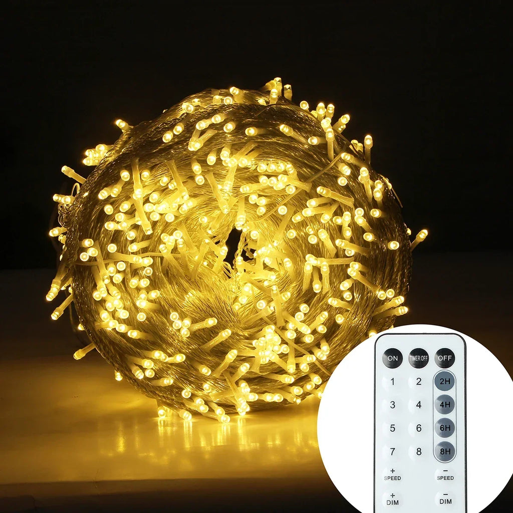 Outdoor String Lights | Energy-Efficient LED & Weather-Resistant | Transparent Cable