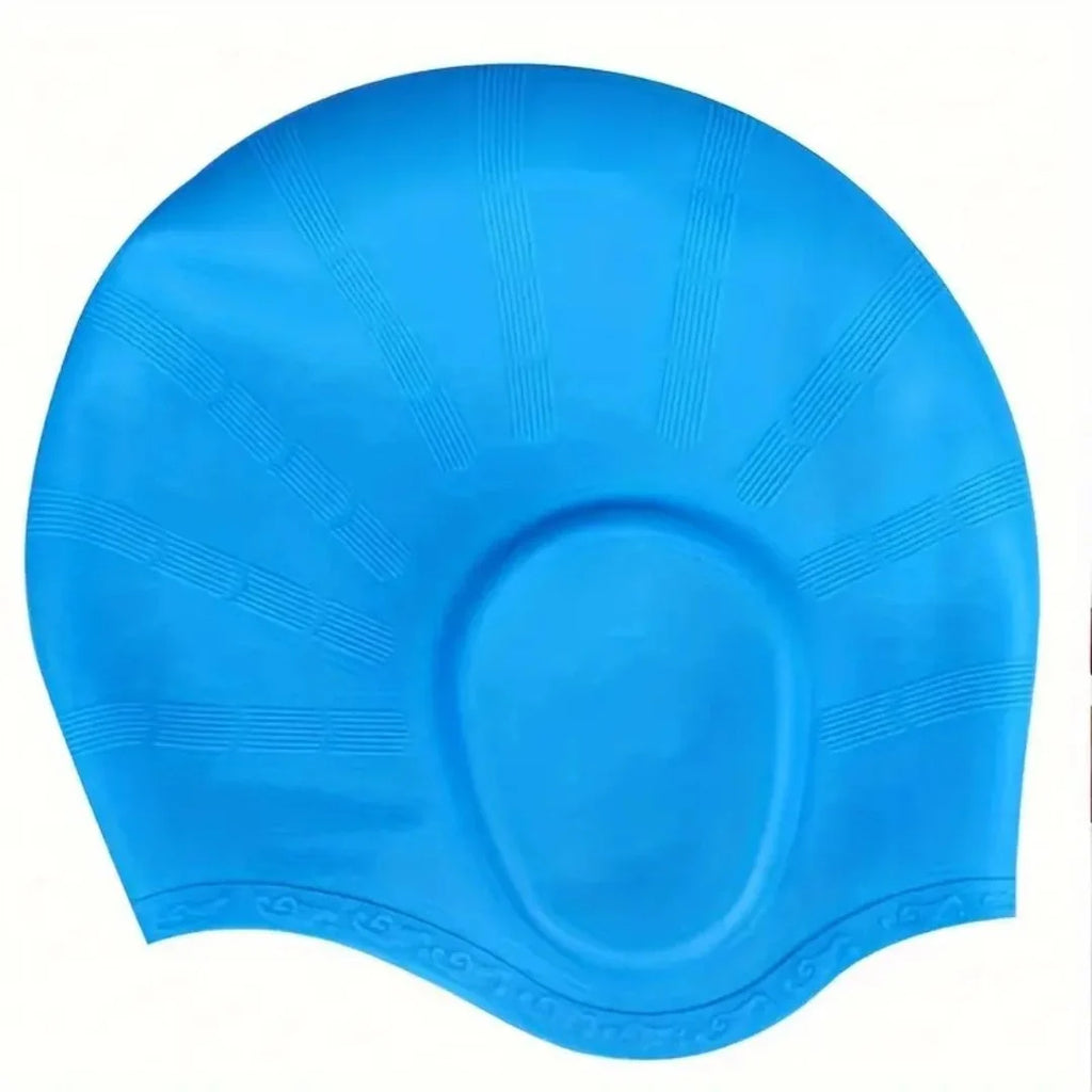 Swim Cap | Stretch Silicone & Built-In Ear Pockets | For Long Hair