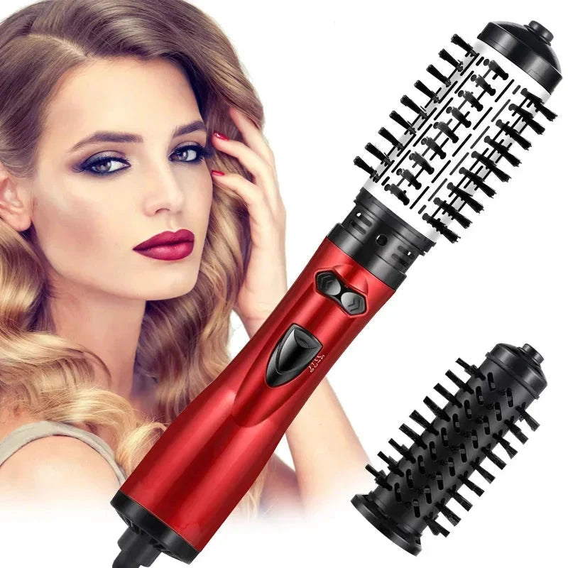 Hair Dryer Brush | 2-In-1 Rotating Styler | Interchangeable Brushes