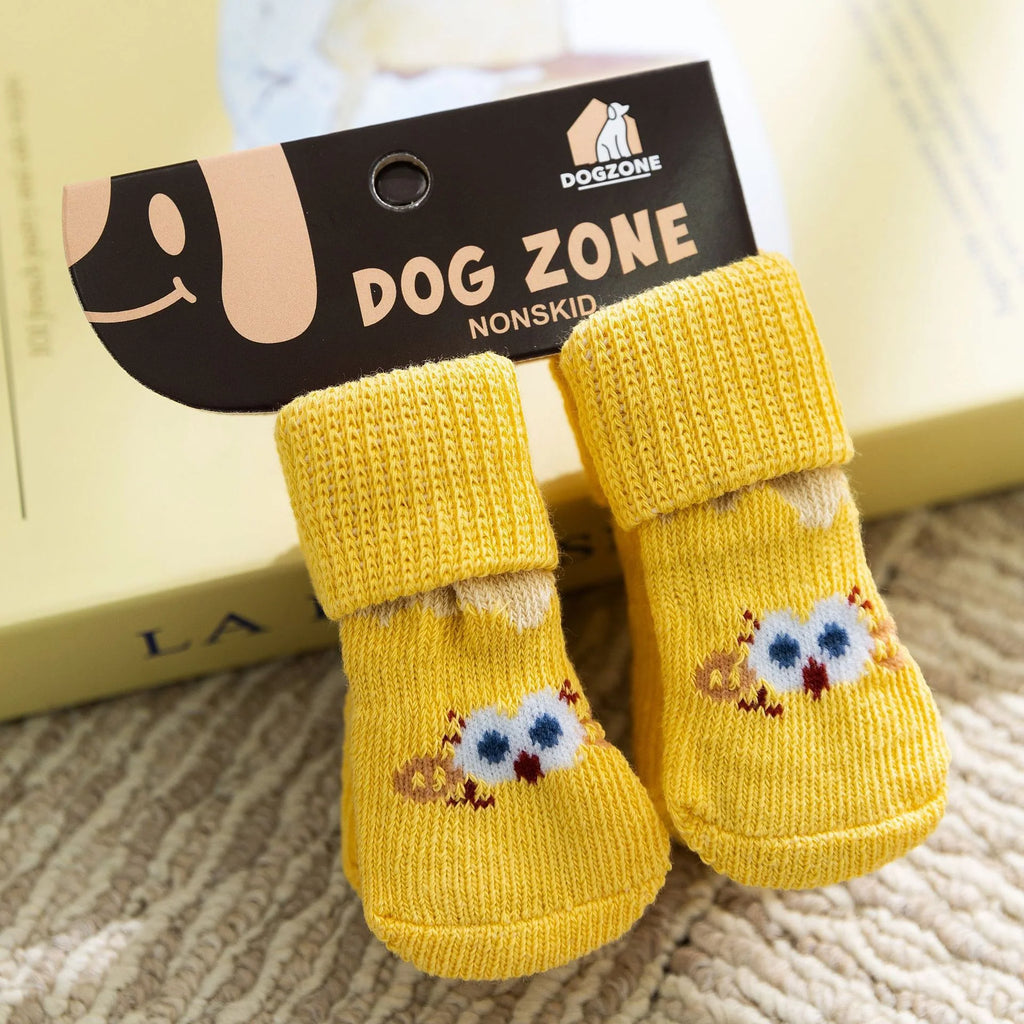 Dog Socks | Cotton & Non-Slip | Set of 4
