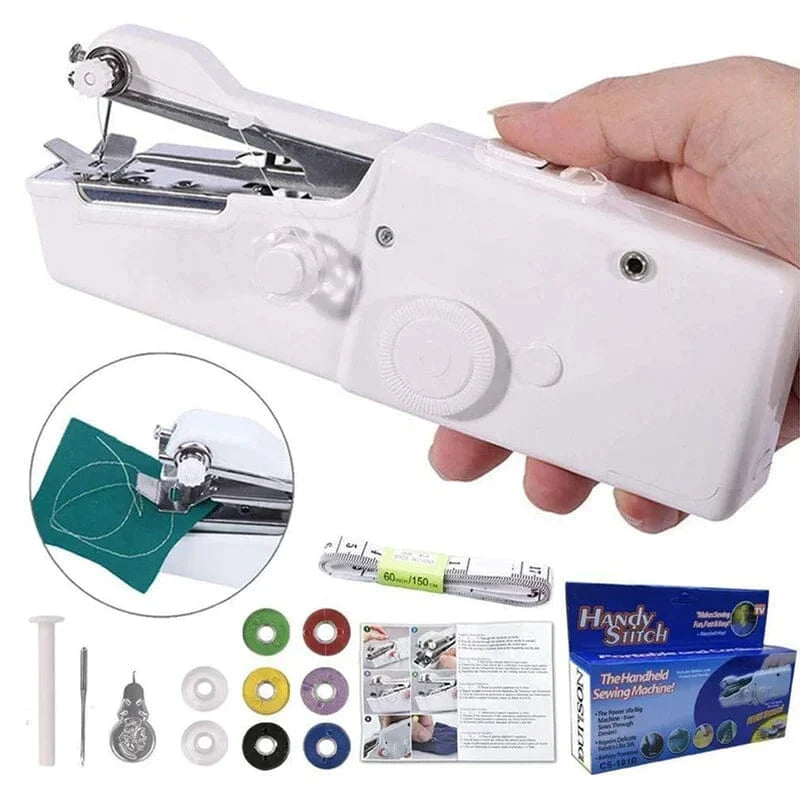 Handheld Sewing Machine | Cordless One-Hand Operation | Bobbins Included