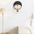 Wall Clock | Walnut & Acrylic Silent Sweep | 28 x 40 cm