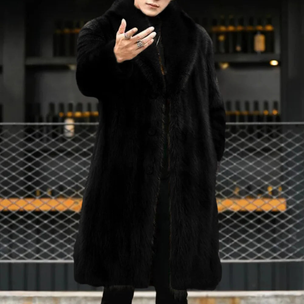 Men’s Overcoat | Warm Classic Fit & Button Closure