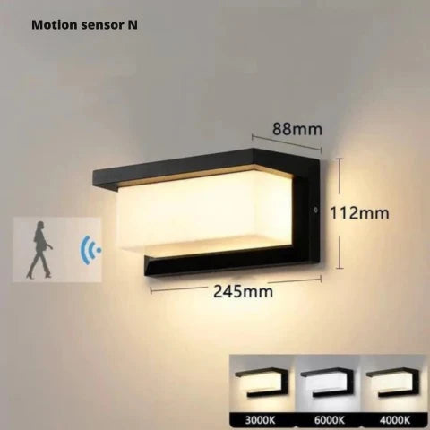 Outdoor Wall Light | Motion-Activated PIR Sensor & Weather-Resistant | 20 W LED