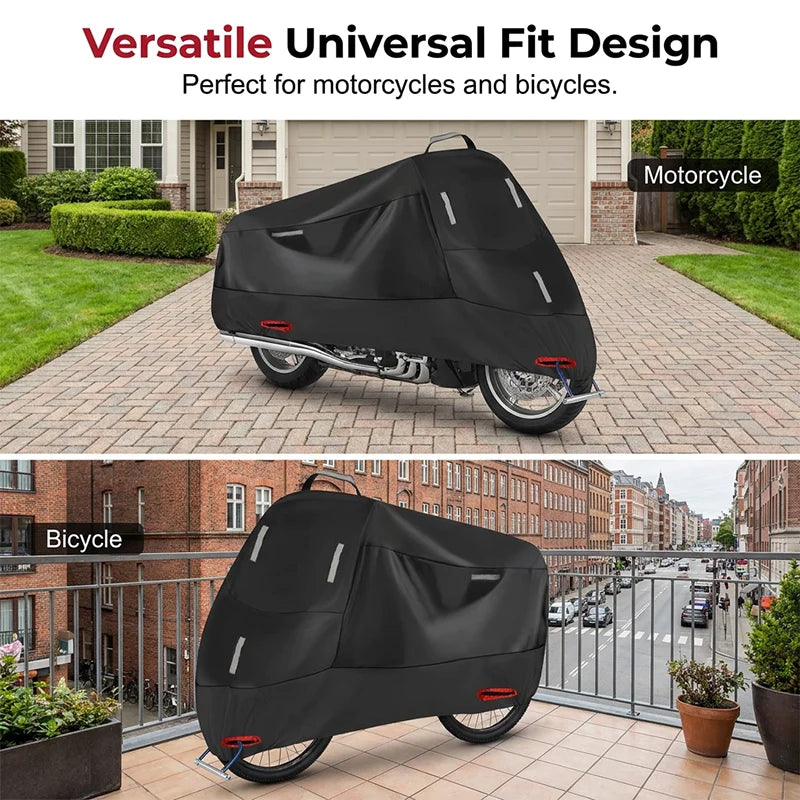 Motorcycle Cover | Weather-Resistant Oxford Fabric & Reflective Strips