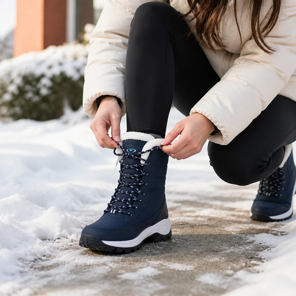 Women's Winter Ankle Boots | Cozy Lined Water-Repellent Slip-On