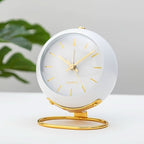 Analog Alarm Clock | Silent Movement & Night Light | Vintage Style