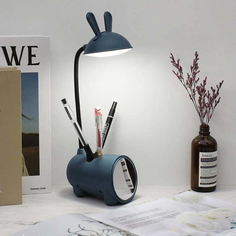 Desk Lamp | Bunny Design With Touch Controls & Pen Holder | USB-Powered LED
