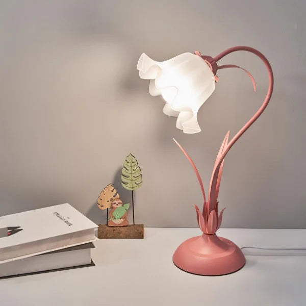 Table Lamp | Adjustable Arm & Vintage Floral | Cozy Ambient Glow