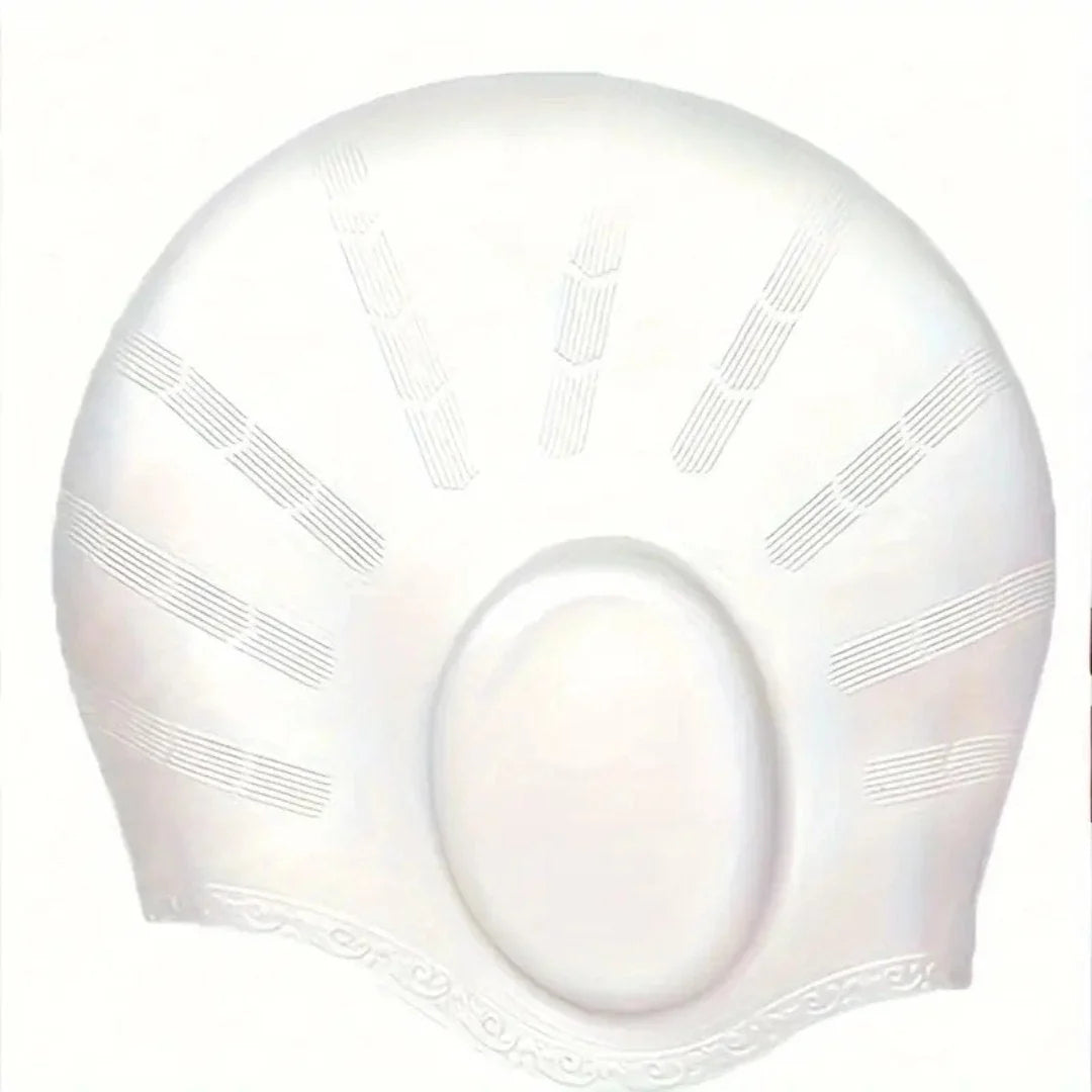 Swim Cap | Stretch Silicone & Built-In Ear Pockets | For Long Hair
