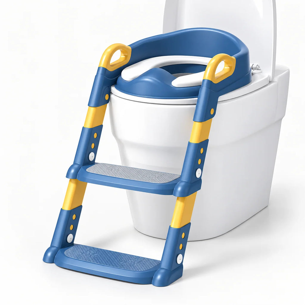 Potty Training Seat Ladder | Foldable & Space-Saving | Stable Step Stool Support