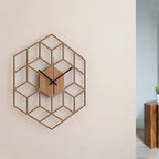 Wall Clock | Hexagonal Bamboo & Silent Movement