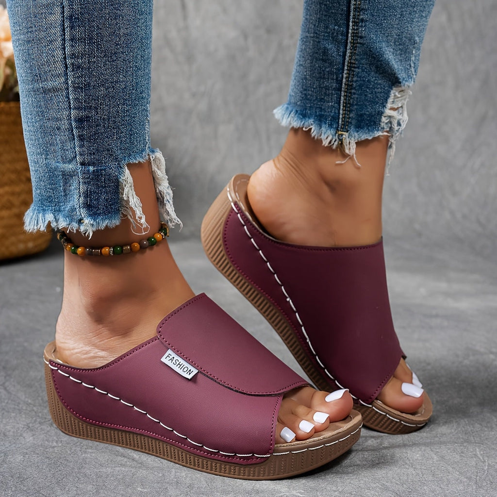 Wedge Sandals | Orthopedic Sole & Adjustable Straps | Slip-On