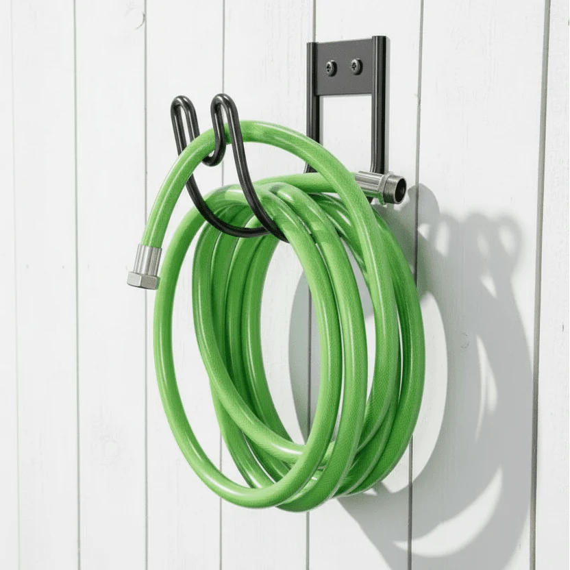 Garden Hose Holder | Sturdy Metal Wall-Mounted Kink-Free