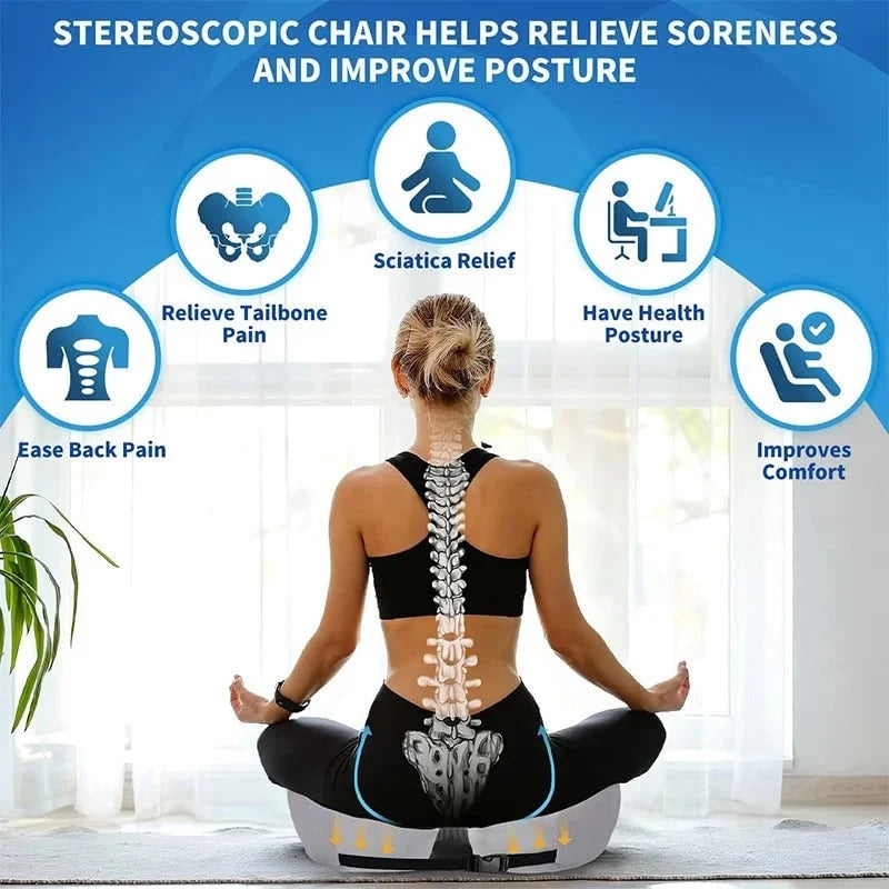 Seat Cushion | Contoured Memory Foam & Breathable Mesh