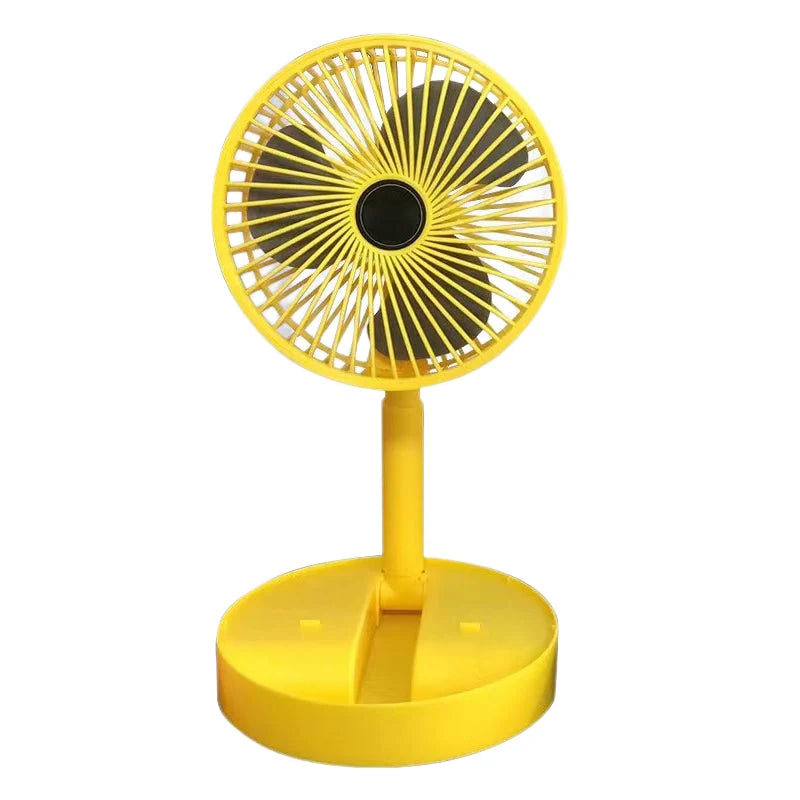 Table Fan | Foldable Telescopic & USB-C Rechargeable | Smartphone Holder