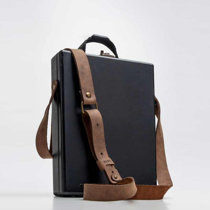 Writers Messenger Box | Walnut Briefcase-Style & Pen Loops | A5