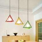Pendant Light | Vintage Pyramidal & Wrought Iron | Warm Glow