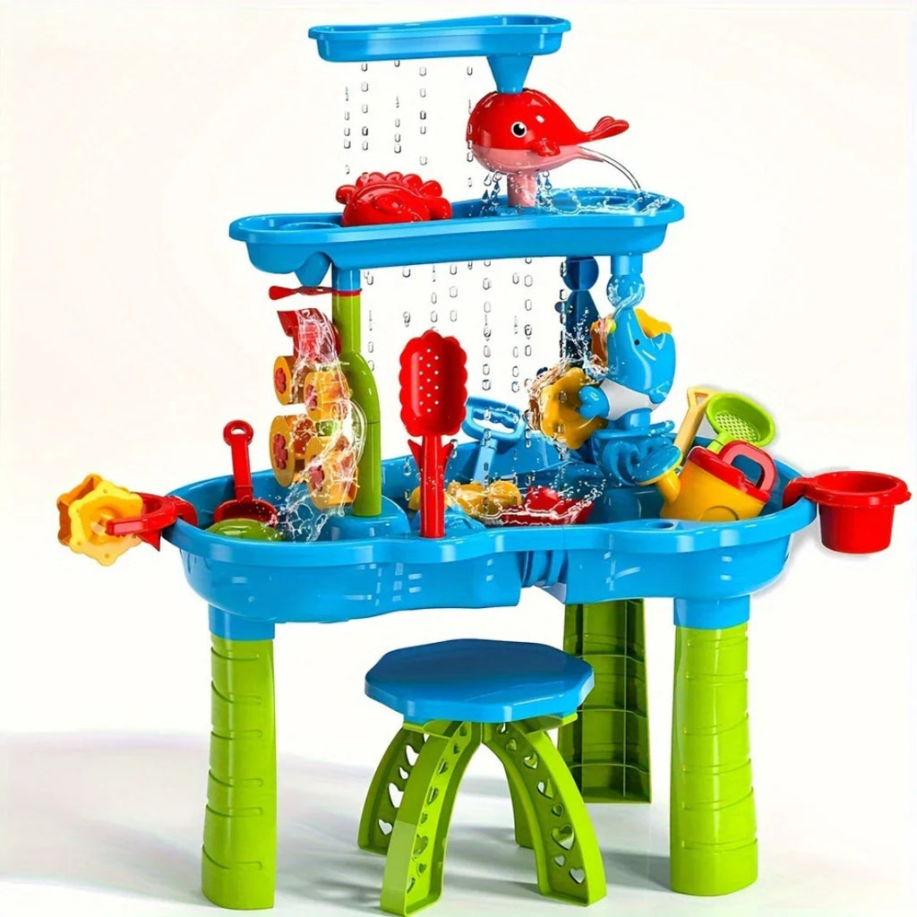 Sand & Water Table | Multi-Compartment & BPA-Free | 15-Piece Set