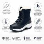 Women's Winter Ankle Boots | Cozy Lined Water-Repellent Slip-On