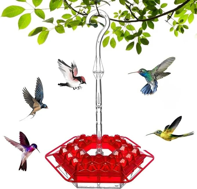 Hummingbird Feeder | Ant-Proof & UV-Resistant Polycarbonate | 30 Feeding Ports