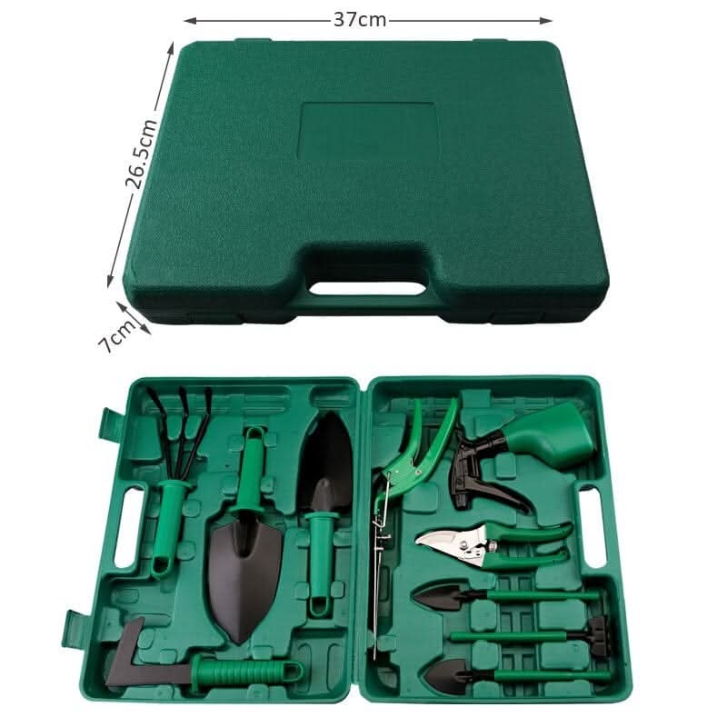 Garden Tool Set | Stainless Steel Heads & Ergonomic Handles | 10 Pieces