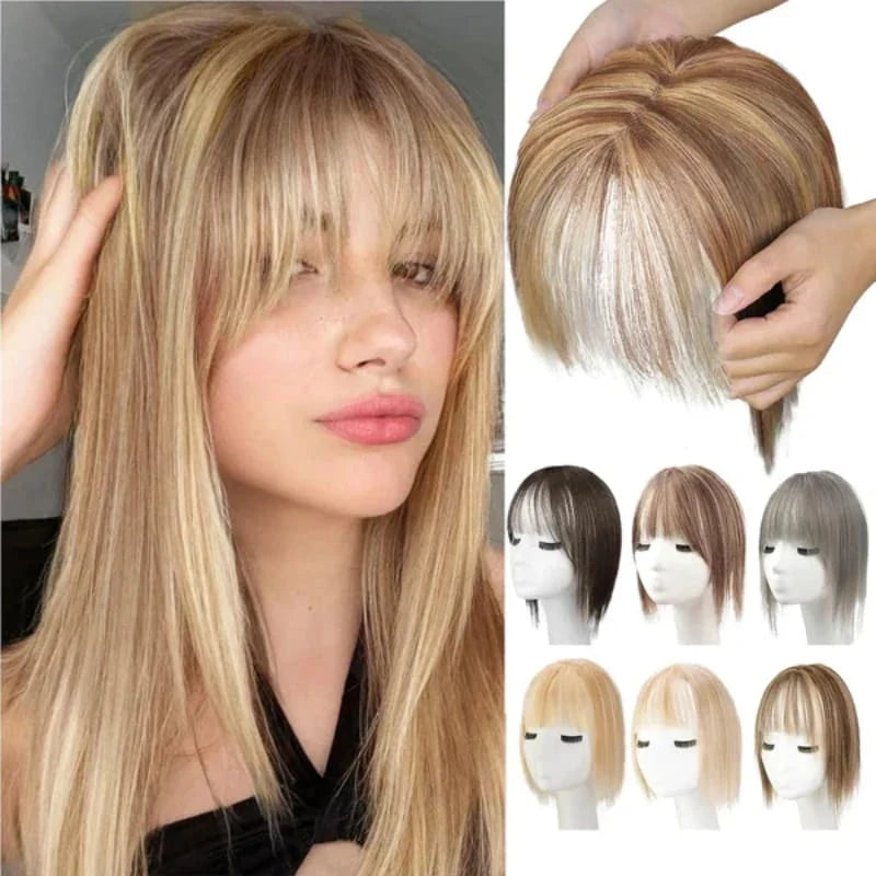Hairpiece With Bangs | Natural-Looking Synthetic Hair & Added Volume