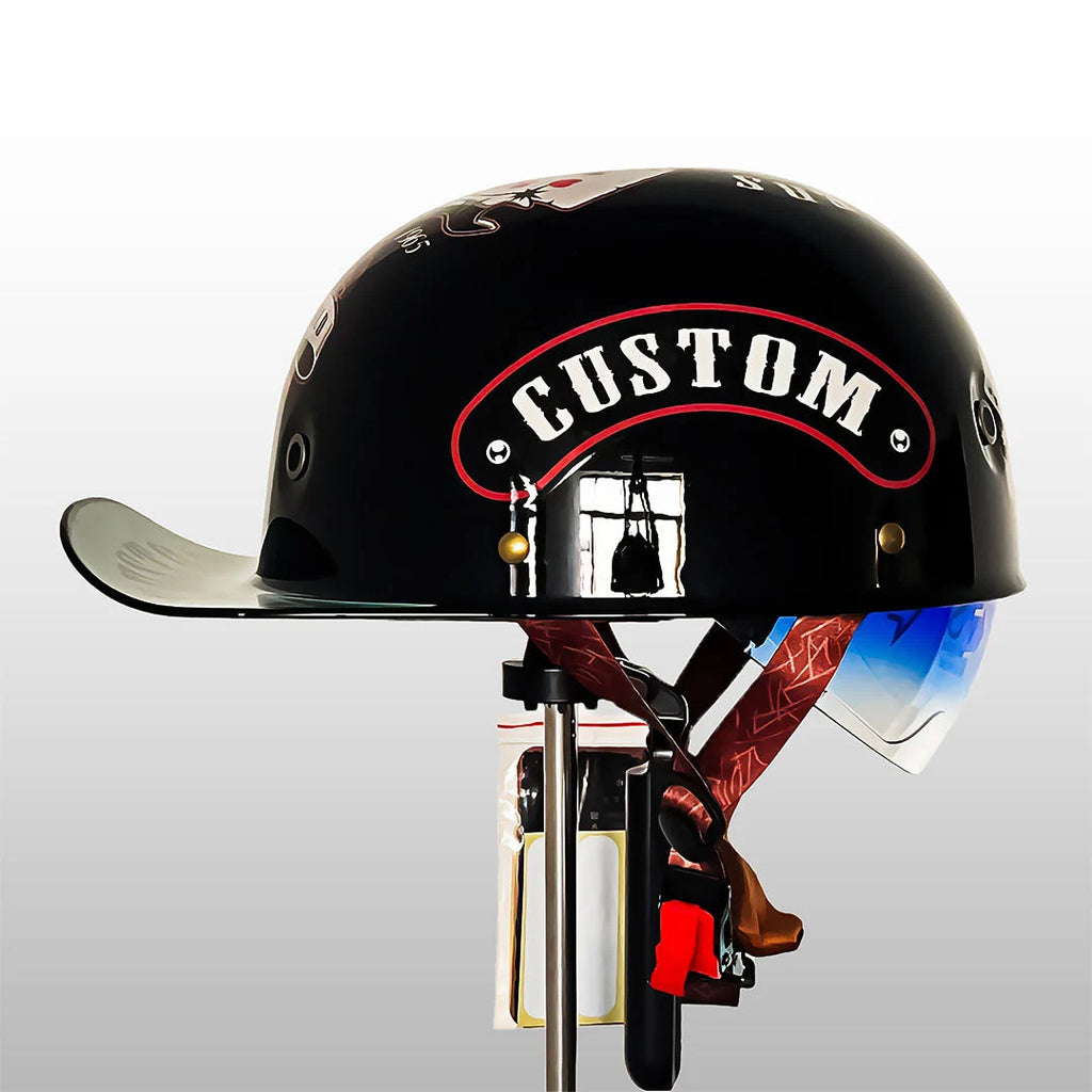 Motorcycle Helmet | Baseball Cap Style & Lightweight | DOT & ECE Certified