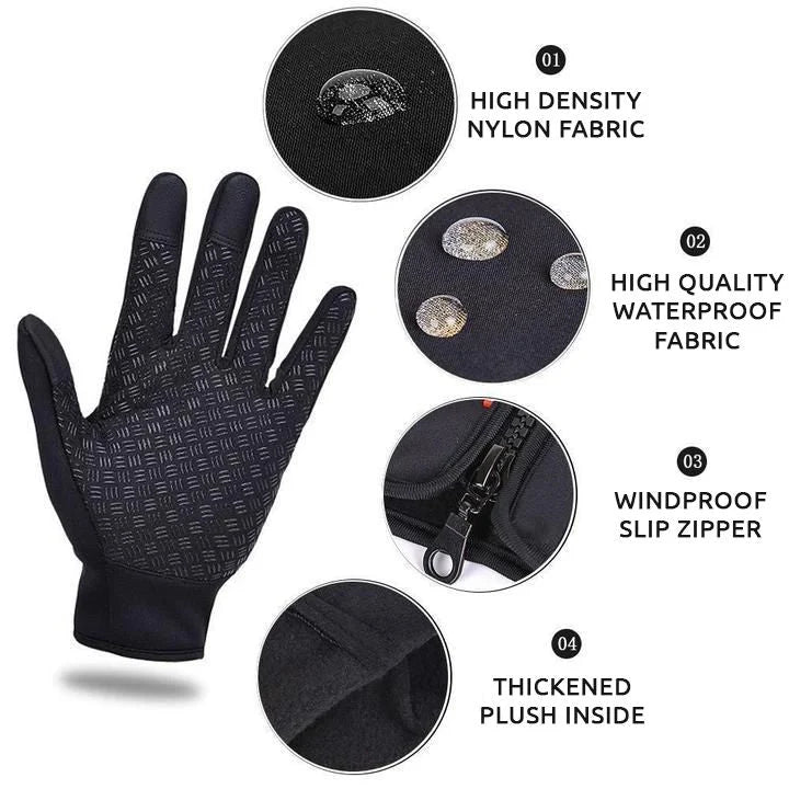Thermal Gloves | Conductive Touchscreen & Fleece-Lined | Sizes S–XL