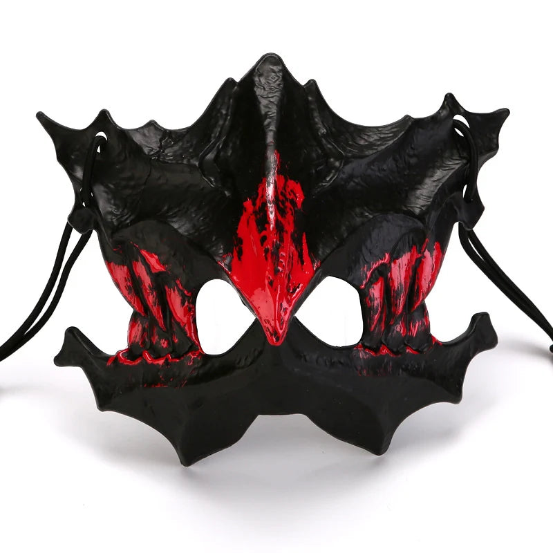 Half-Face Costume Mask | Sculpted Fangs & Adjustable Strap