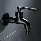 Wall-Mounted Faucet | Solid Brass Matte Black | Space-Saving