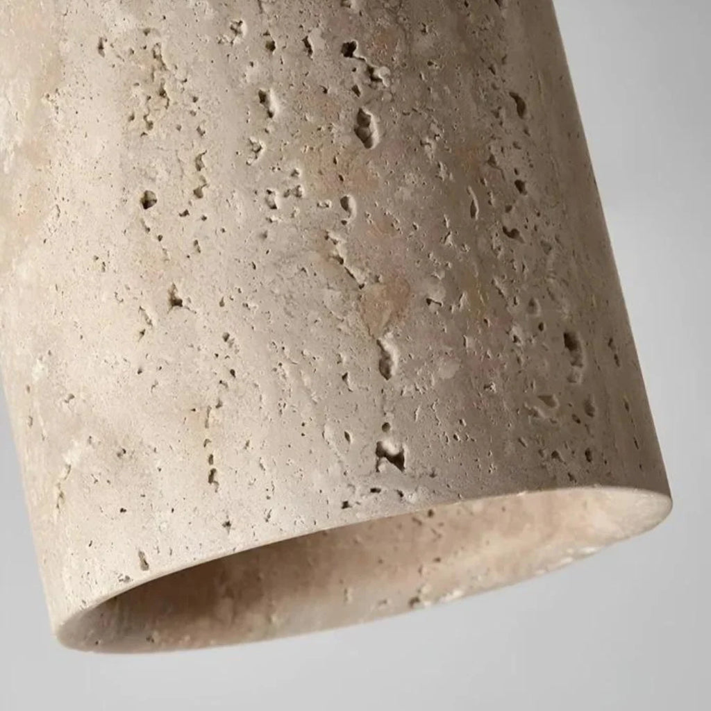 Ceiling Lamp | Wabi-Sabi Travertine & LED | Surface Mount