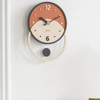 Wall Clock | Walnut & Acrylic Silent Sweep | 28 x 40 cm