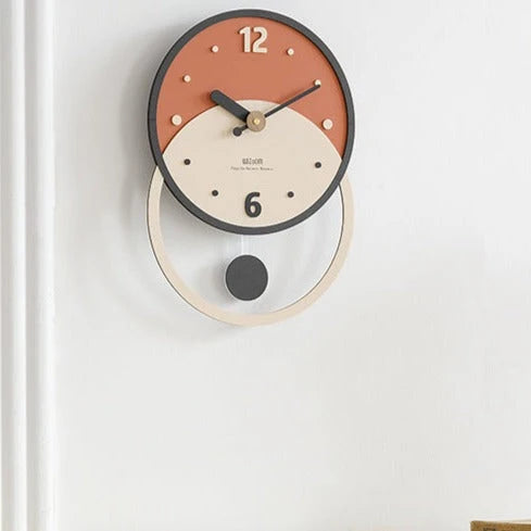 Wall Clock | Walnut & Acrylic Silent Sweep | 28 x 40 cm