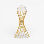 Decorative Statue | Sphere-Inspired Gold Metal